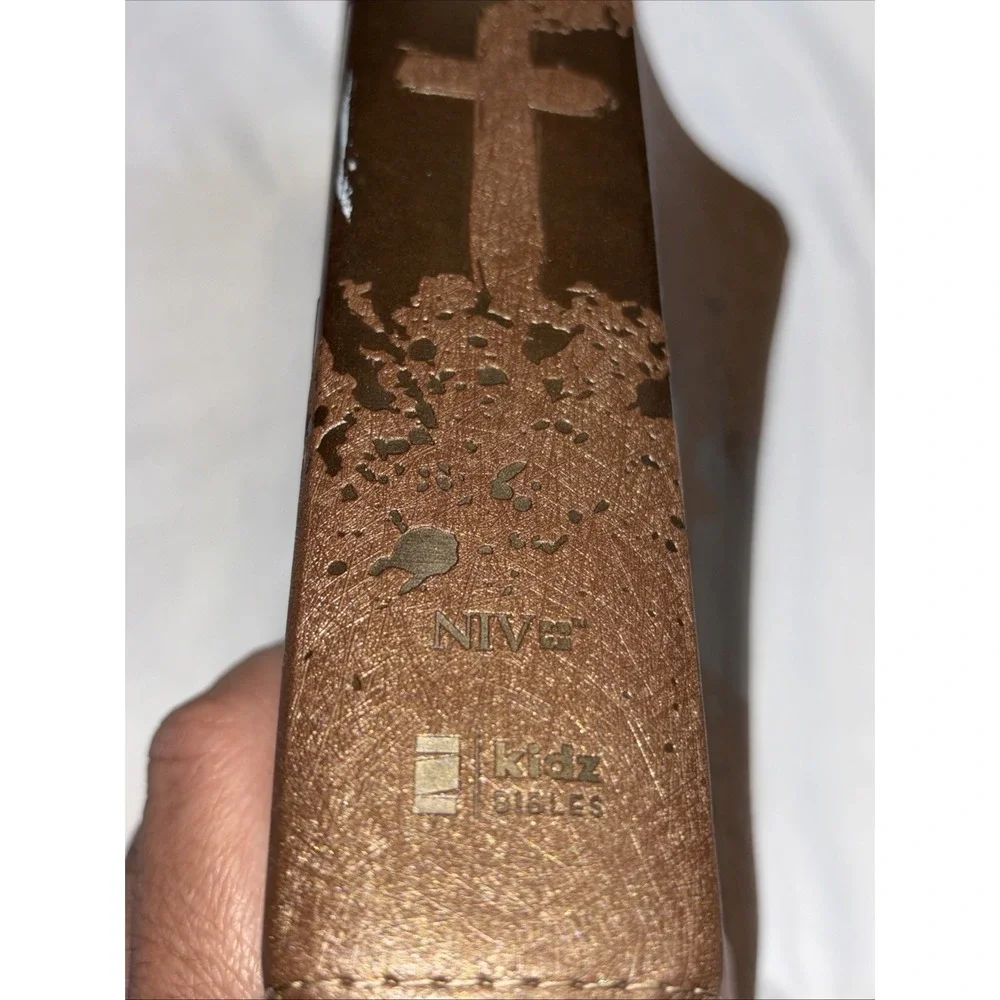 NIV Kids Visual Study Bible Zondervan Illustrated Brown Leather With Ribbon